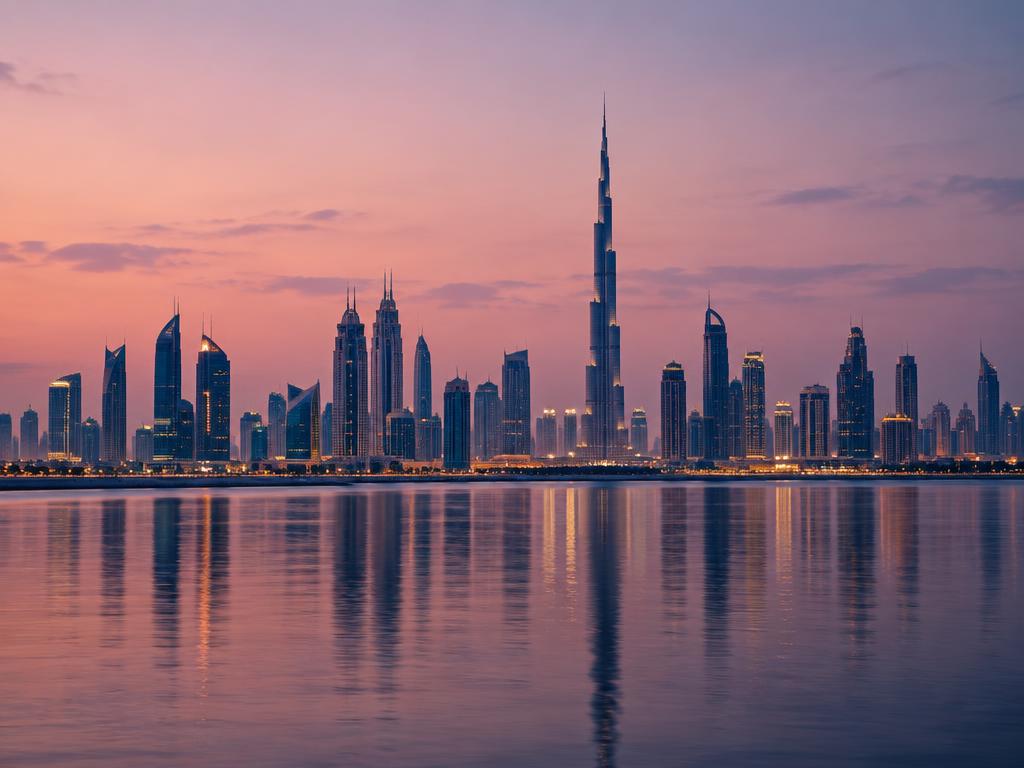 Dubai skyline at dusk